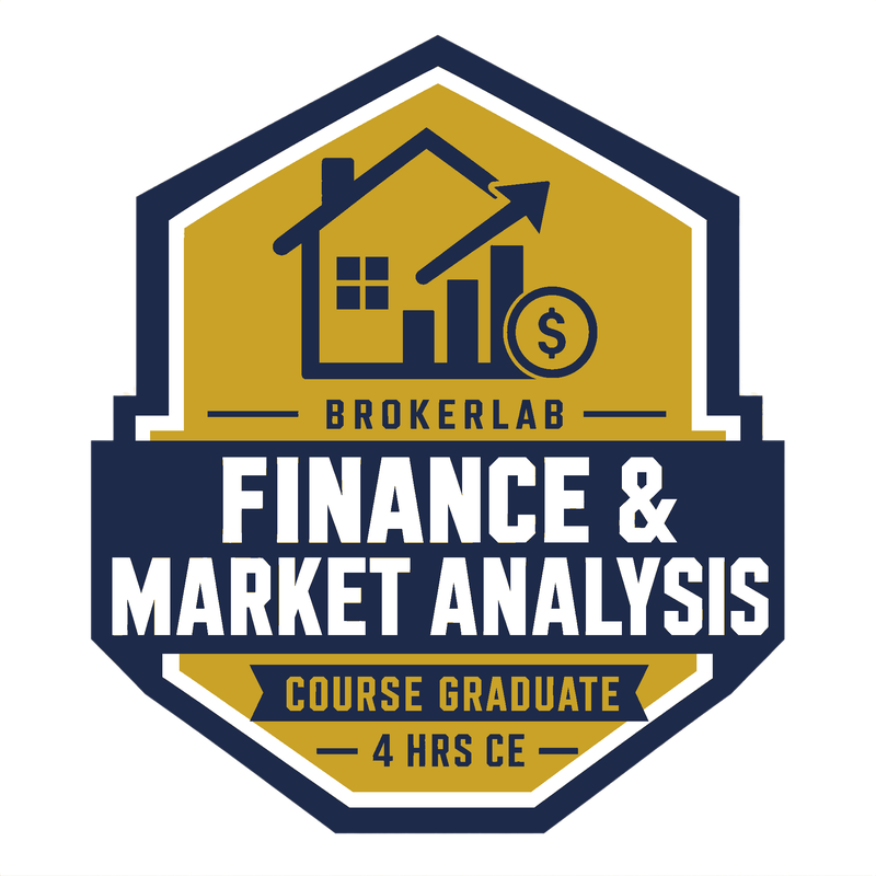 Finance & Market Analysis: Helping Clients Make Smarter Real Estate Decisions course badge