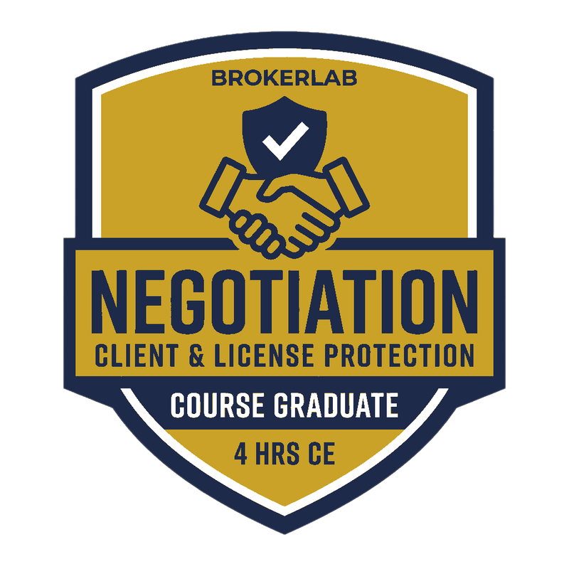 Negotiation: Protecting Your Client and Your License course badge