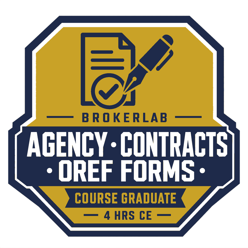 Oregon Agency, Contracts, and OREF Forms in Practice course badge